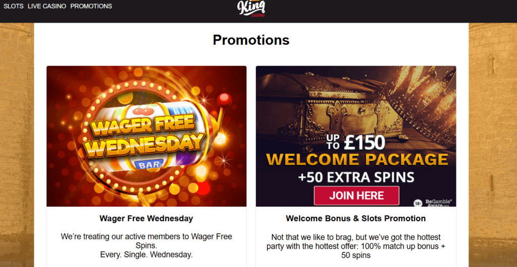 King Casino UK bonus