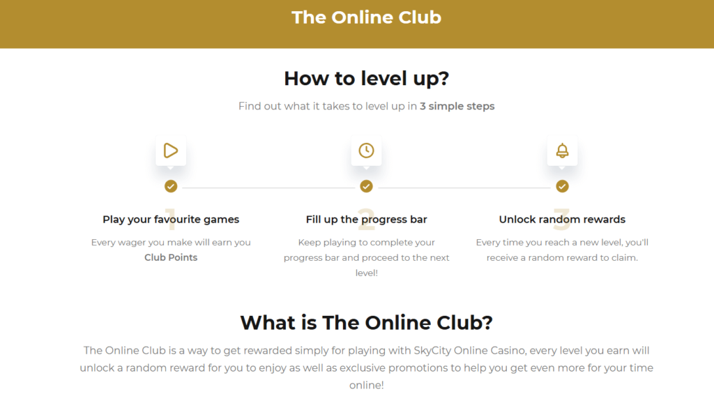 SkyCity Online Casino VIP scheme