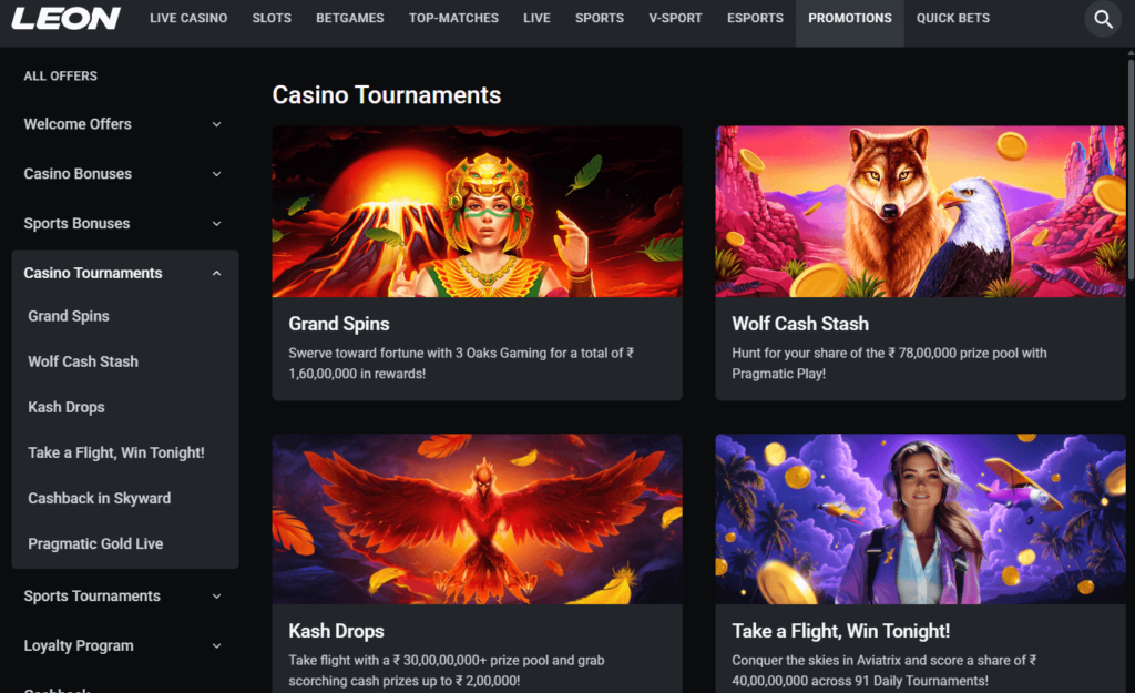 Leon Casino india promo codes