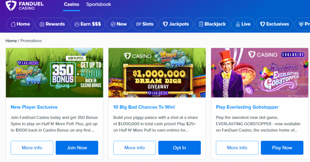 FanDuel Online Casino Promotions